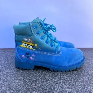 TIMBERLAND x SpongeBob 6 Inch Waterproof Nubuck Leather Boots 2 Youth Premium